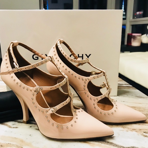 Givenchy Escarp studs nude pink pumps 100mm - Picture 4 of 7
